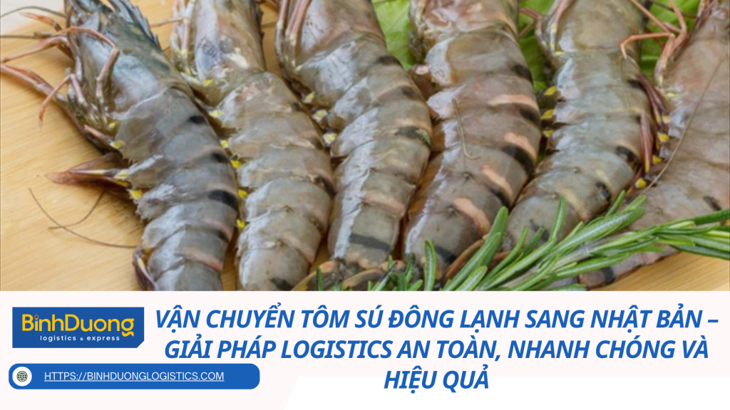 Vận chuyển tôm sú đông lạnh sang Nhật Bản – Giải pháp logistics an toàn, nhanh chóng và hiệu quả