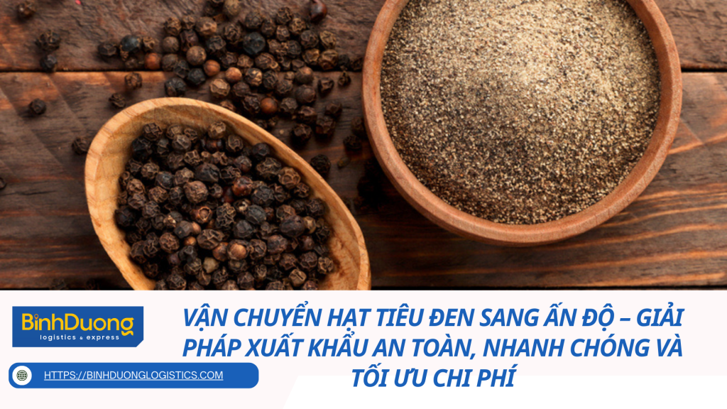 Vận chuyển hạt tiêu đen sang Ấn Độ – Giải pháp xuất khẩu an toàn, nhanh chóng và tối ưu chi phí