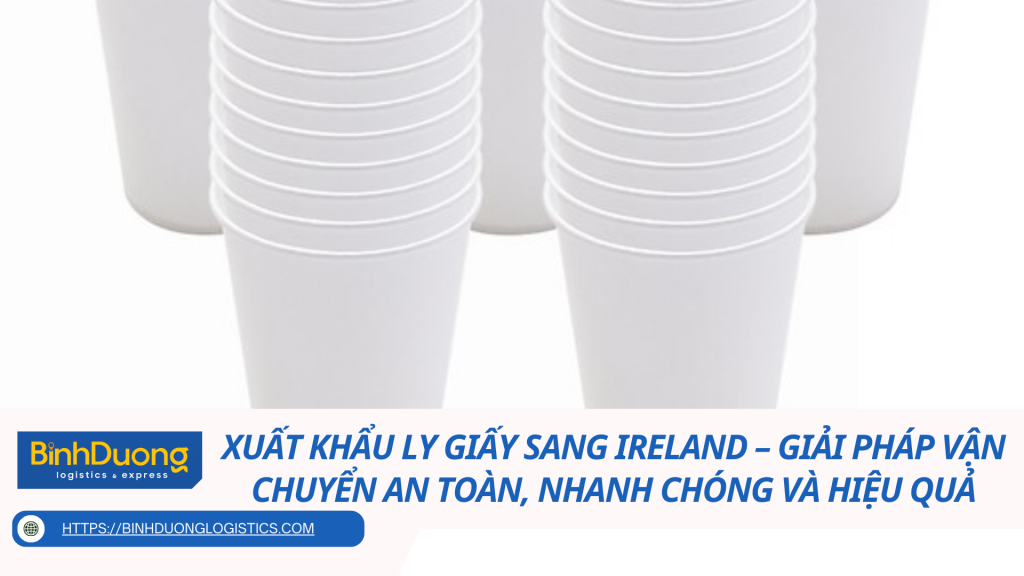 Xuất khẩu ly giấy sang Ireland – Giải pháp vận chuyển an toàn, nhanh chóng và hiệu quả