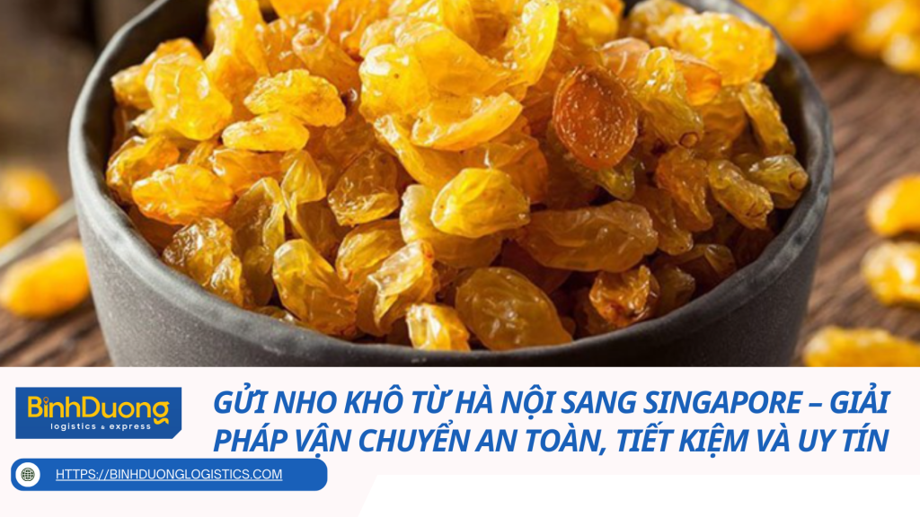 Gửi nho khô từ Hà Nội sang Singapore – Giải pháp vận chuyển an toàn, tiết kiệm và uy tín