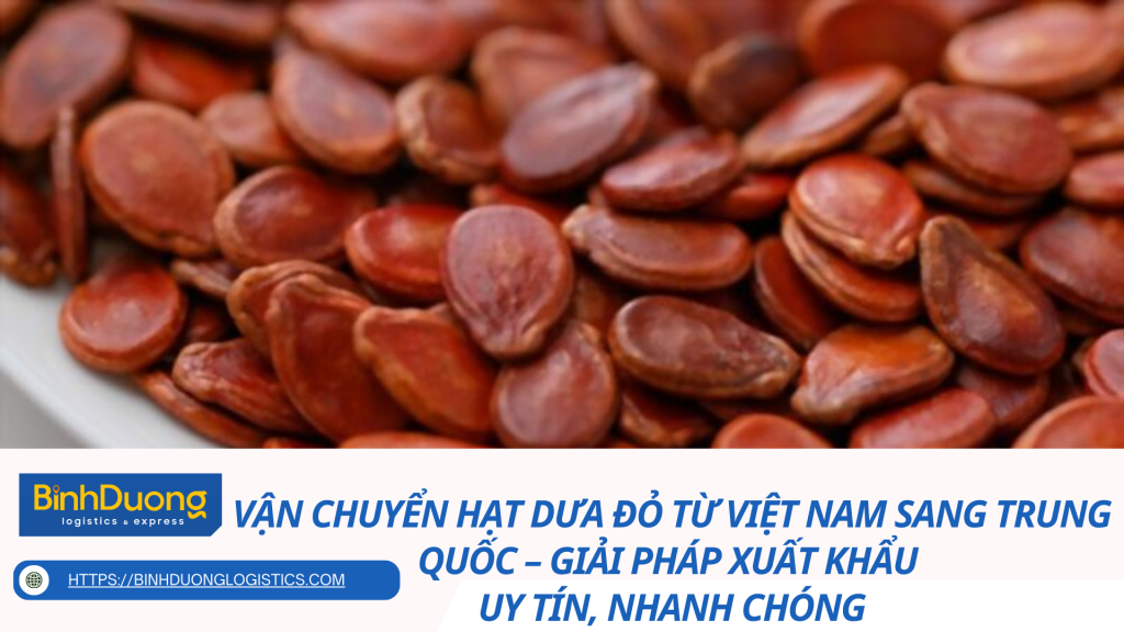 Vận Chuyển Hạt Dưa Đỏ Từ Việt Nam Sang Trung Quốc – Giải Pháp Xuất Khẩu Uy Tín, Nhanh Chóng