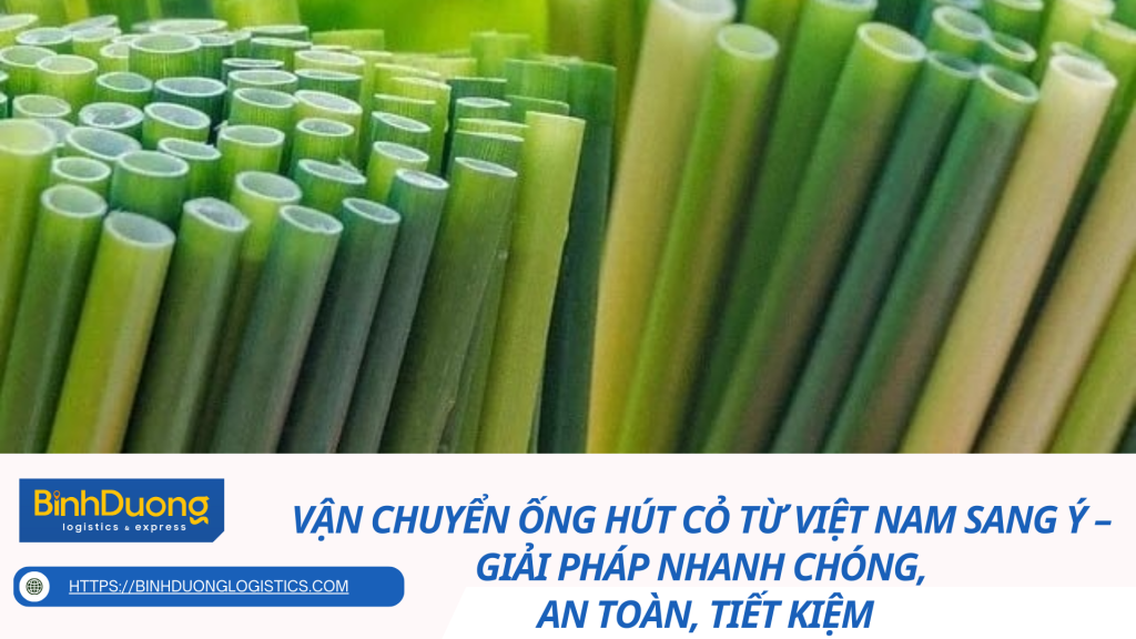 Vận chuyển ống hút cỏ từ Việt Nam sang Ý – Giải pháp nhanh chóng, an toàn, tiết kiệm