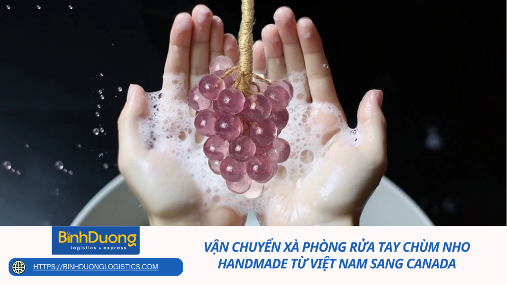 Vận chuyển xà phòng rửa tay chùm nho handmade từ Việt Nam sang Canada