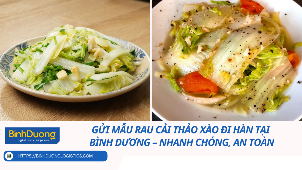 Gửi mẫu rau cải thảo xào đi Hàn tại Bình Dương – Nhanh chóng, an toàn, đúng tiêu chuẩn thực phẩm