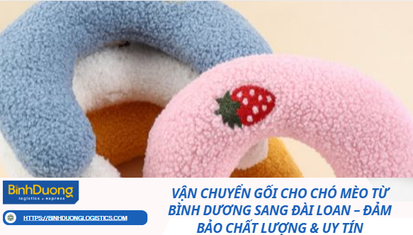 vận chuyển gối thú cưng sang đài loan