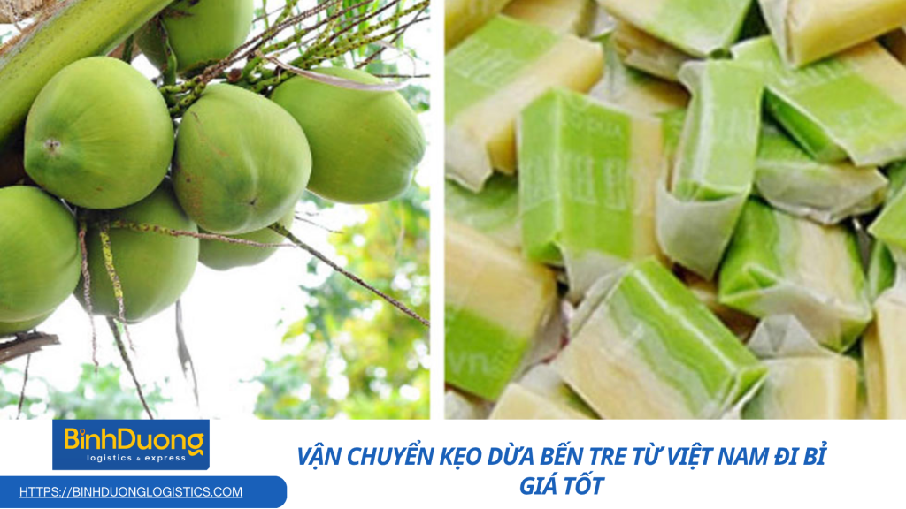 Vận chuyển kẹo dừa Bến Tre từ Việt Nam đi Bỉ giá tốt