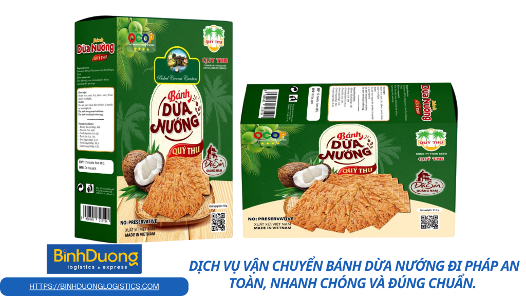 Vận chuyển bánh dừa nướng đi Pháp – Giải pháp an toàn đưa đặc sản Quảng Nam ra thế giới