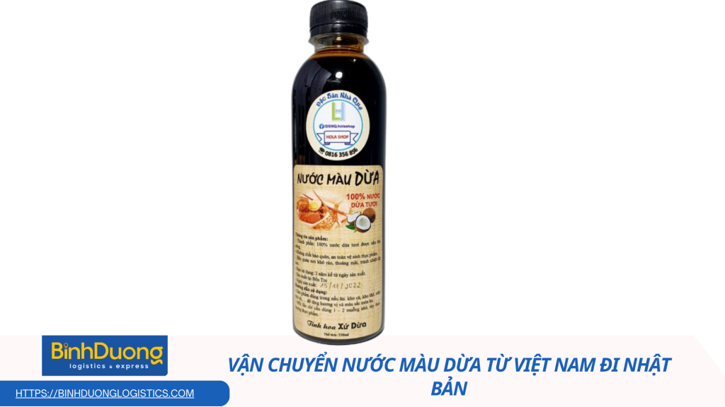 Vận chuyển nước màu dừa từ Việt Nam đi Nhật Bản