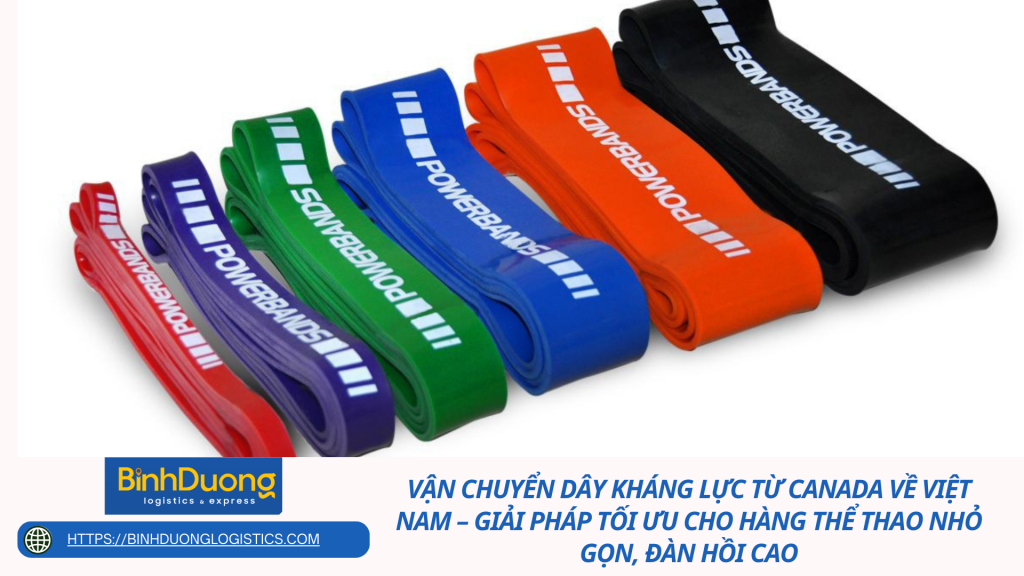 Vận chuyển dây kháng lực từ Canada về Việt Nam – Giải pháp tối ưu cho hàng thể thao nhỏ gọn, đàn hồi cao