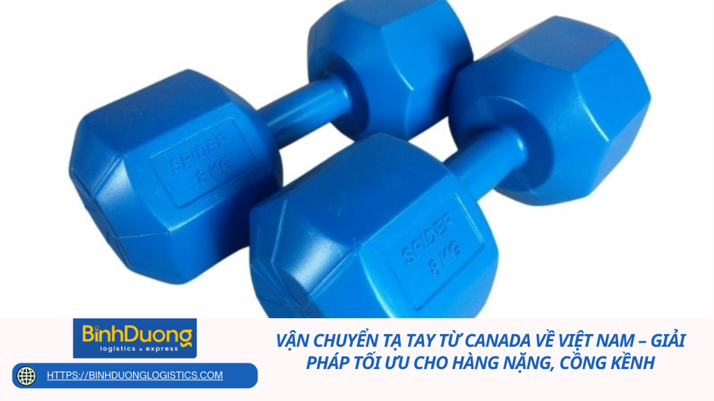 Vận chuyển tạ tay từ Canada về Việt Nam – Giải pháp tối ưu cho hàng nặng, cồng kềnh