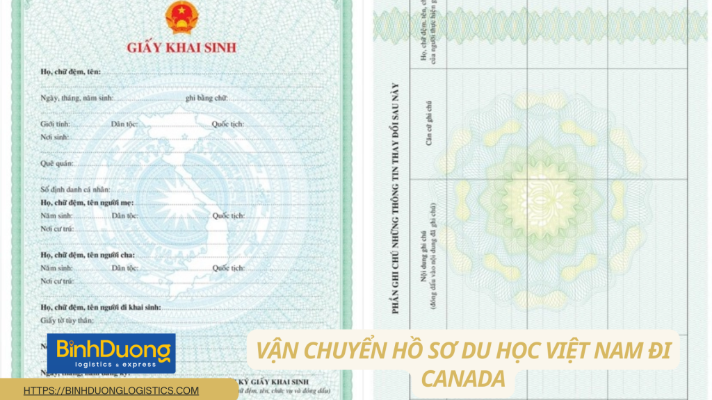 Vận chuyển giấy khai sinh từ Việt Nam đi Canada – Giải pháp an toàn cho giấy tờ quan trọng