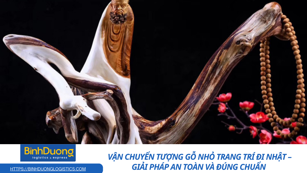 Vận chuyển tượng gỗ nhỏ trang trí đi Nhật