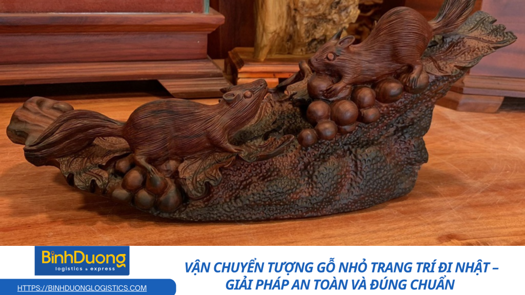 Vận chuyển tượng gỗ nhỏ trang trí đi Nhật