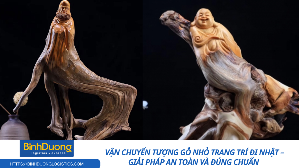 Vận chuyển tượng gỗ nhỏ trang trí đi Nhật