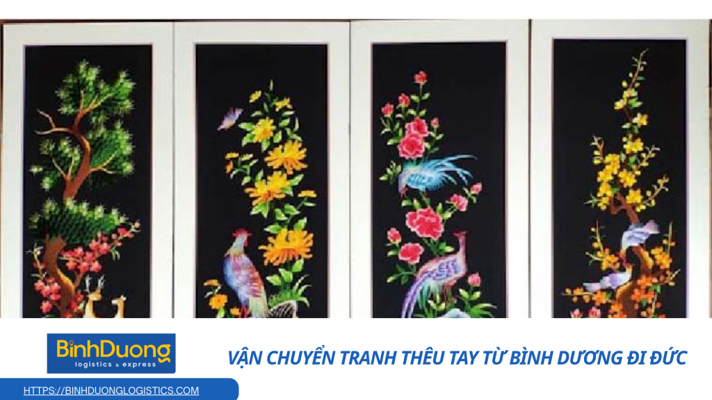 Vận chuyển tranh thêu tay từ Bình Dương đi Đức