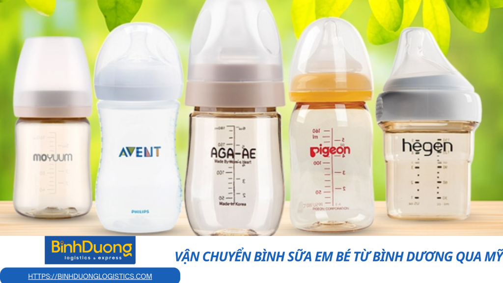 Vận chuyển bình sữa từ Bình Dương qua Mỹ