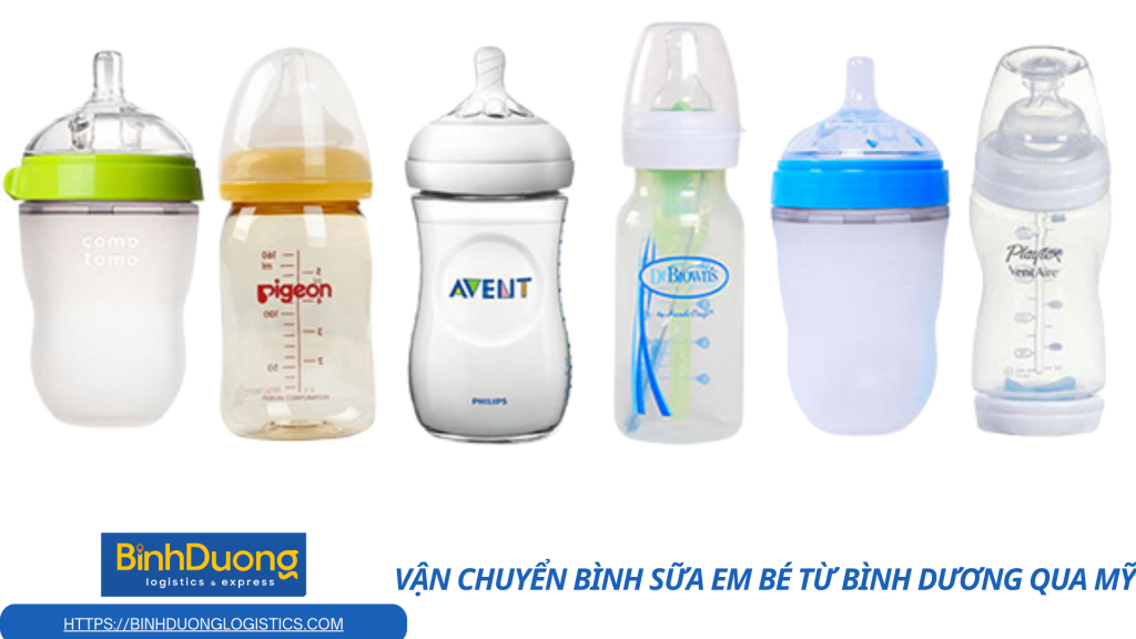 Vận chuyển bình sữa từ Bình Dương qua Mỹ