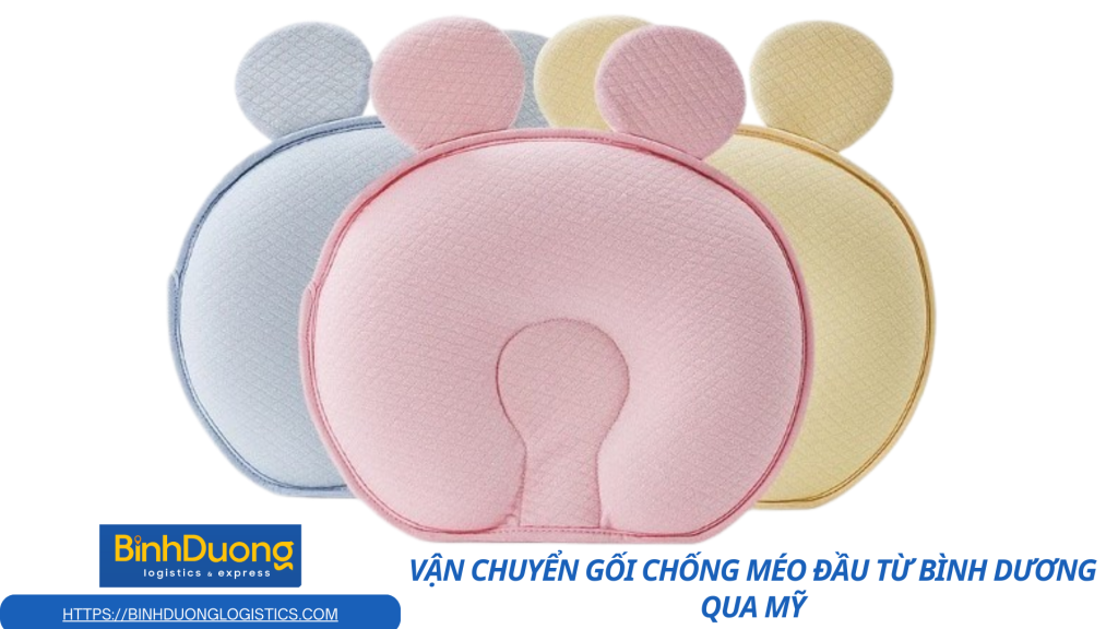 Vận chuyển gối chống méo đầu từ Bình Dương đi Mỹ