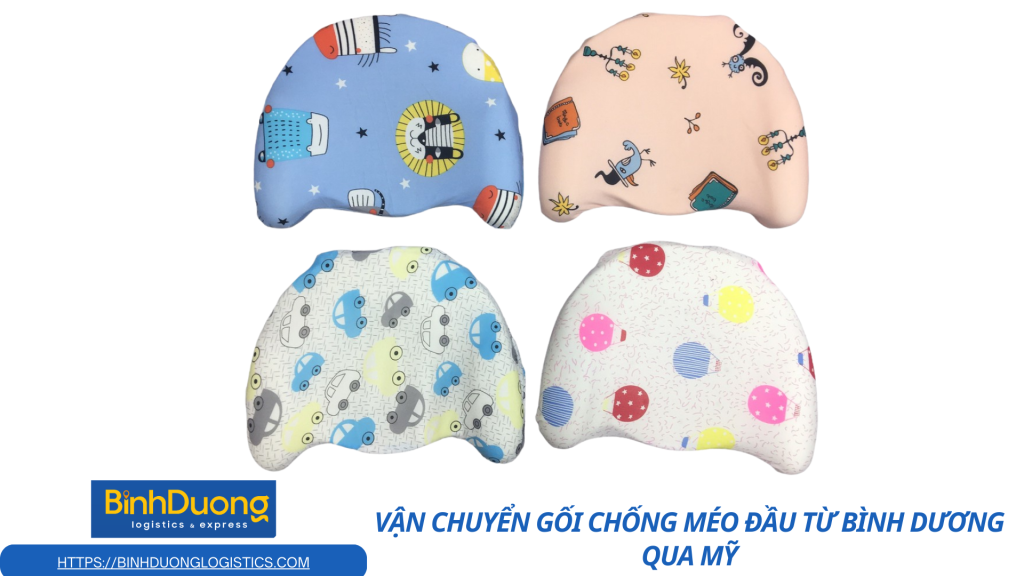 Vận chuyển gối chống méo đầu từ Bình Dương đi Mỹ
