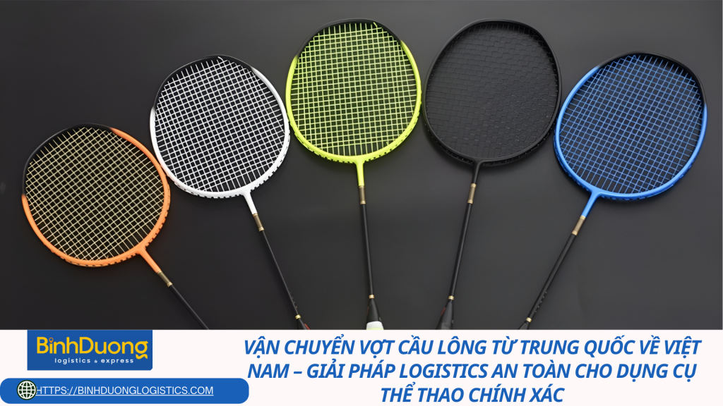 Vận chuyển vợt cầu lông từ Trung Quốc về Việt Nam – Giải pháp logistics an toàn cho dụng cụ thể thao chính xác