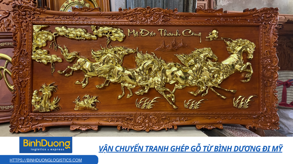 Vận chuyển tranh ghép gỗ từ Bình Dương đi Mỹ
