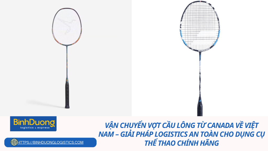 Vận chuyển vợt cầu lông từ Canada về Việt Nam – Giải pháp logistics an toàn cho dụng cụ thể thao chính hãng