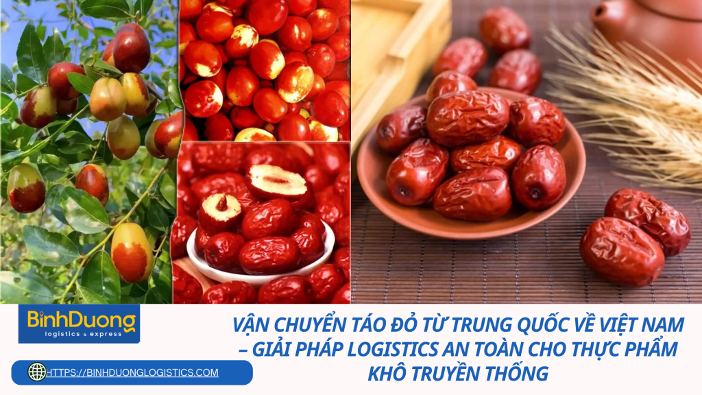 Vận chuyển táo đỏ từ Trung Quốc về Việt Nam – Giải pháp logistics an toàn cho thực phẩm khô truyền thống