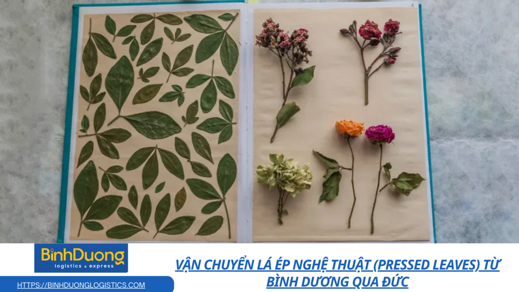 Vận chuyển lá ép nghệ thuật (pressed leaves) từ Bình Dương qua Đức