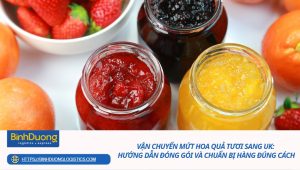 Vận chuyển mứt hoa quả tươi sang UK: Hướng dẫn đóng gói và chuẩn bị hàng đúng cách