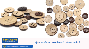 Vận chuyển nút áo bằng gáo dừa đi châu Âu