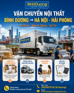 Vận chuyển nội thất từ Bình Dương đi Hà Nội – Hải Phòng