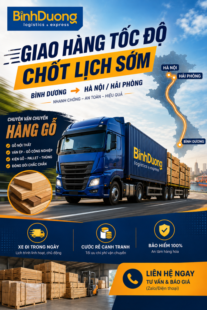 Vận chuyển gỗ từ Bình Dương đi Hà Nội – Hải Phòng trước kỳ nghỉ 2/9