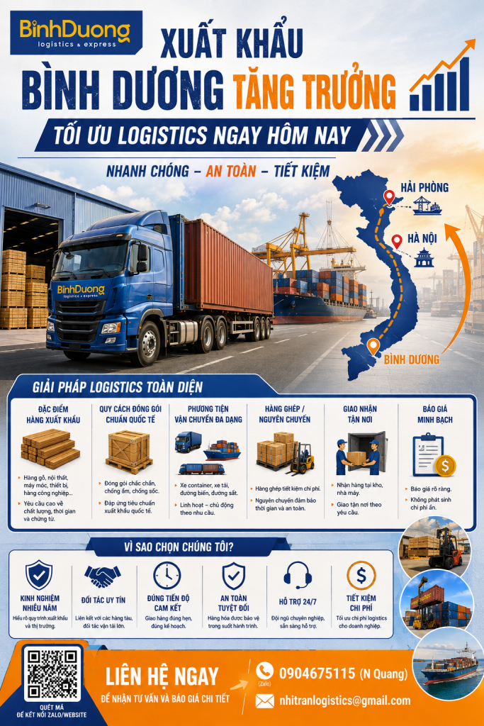 Xuất khẩu Bình Dương tăng trưởng: Doanh nghiệp sản xuất cần tối ưu logistics