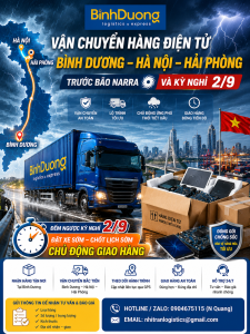 Tuyến vận tải Bình Dương – Hải Phòng – Hà Nội: Ứng phó mưa bão, đảm bảo tiến độ giao hàng