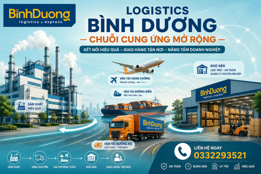 Hạ tầng giao thông và kho vận Bình Dương: Động lực thúc đẩy chuỗi cung ứng công nghiệp