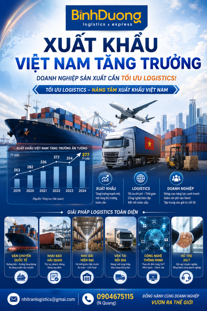 Xuất khẩu Việt Nam tăng trưởng: Doanh nghiệp sản xuất cần tối ưu logistics
