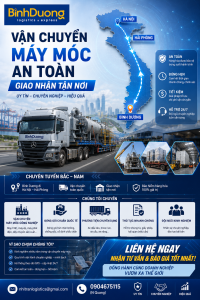 Vận chuyển máy móc công nghiệp từ Bình Dương đi Hà Nội – Hải Phòng