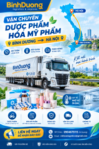 Vận chuyển dược phẩm, hóa mỹ phẩm từ Bình Dương đi Hà Nội bằng đường bộ