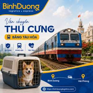 Vận chuyển thú cưng từ Bình Dương đi Hải Phòng bằng tàu hỏa