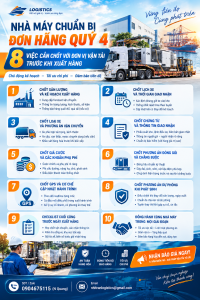 Nhà máy chuẩn bị đơn hàng Quý 4: 8 việc cần chốt với đơn vị vận tải trước khi xuất hàng