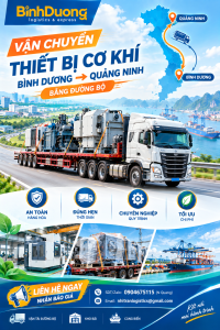 Vận chuyển thiết bị cơ khí từ Bình Dương đi Quảng Ninh bằng đường bộ
