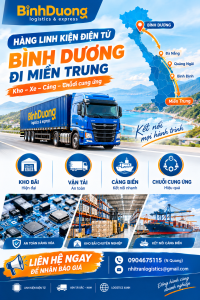 Hàng linh kiện điện tử Bình Dương cần gì để đi xa hơn: Kho – Xe – Cảng – Chuỗi cung ứng?