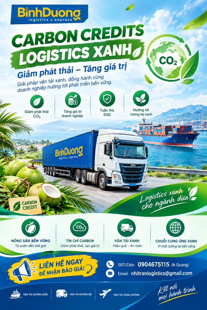 Phát triển tín chỉ carbon từ ngành dừa và nhu cầu logistics