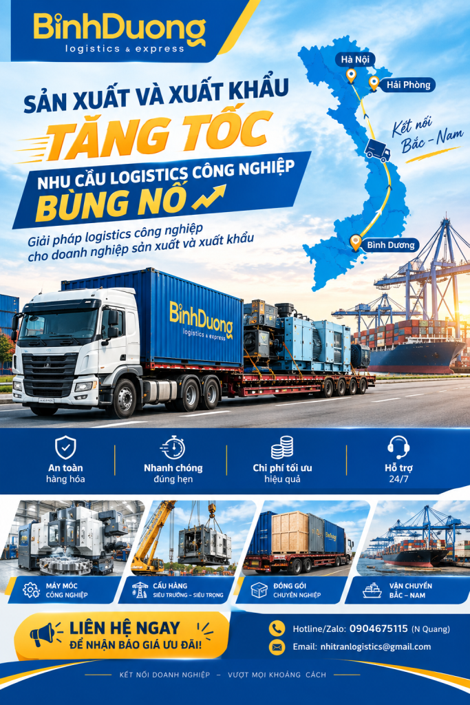 Sản xuất và xuất khẩu cùng tăng tốc sau 8 tháng: Nhu cầu logistics công nghiệp tiếp tục tăng