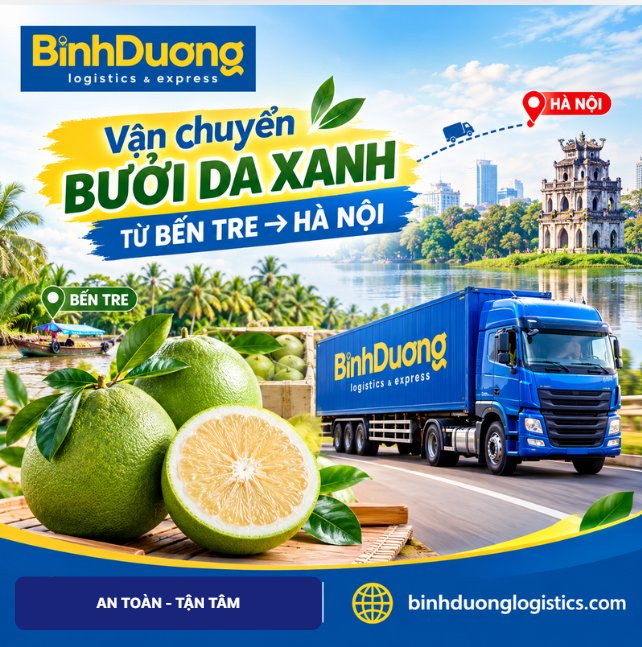 Vận chuyển bưởi Da xanh từ Bến Tre đi Hà Nội