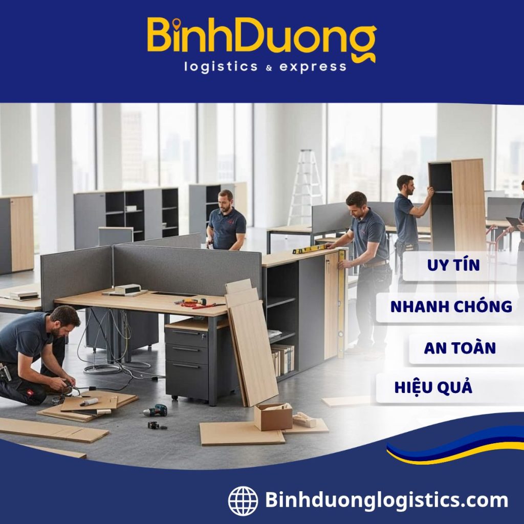 Vận chuyển nội thất showroom từ Bình Dương đi Hải Phòng