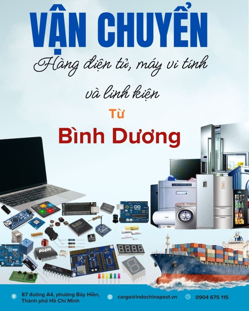 Vận chuyển hàng điện tử, máy vi tính và linh kiện tại Bình Dương