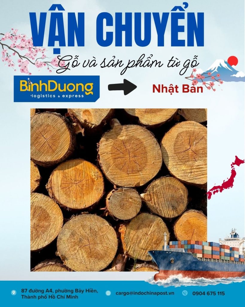 Vận chuyển gỗ và sản phẩm từ gỗ xuất khẩu sang Nhật Bản bằng đường biển FCL