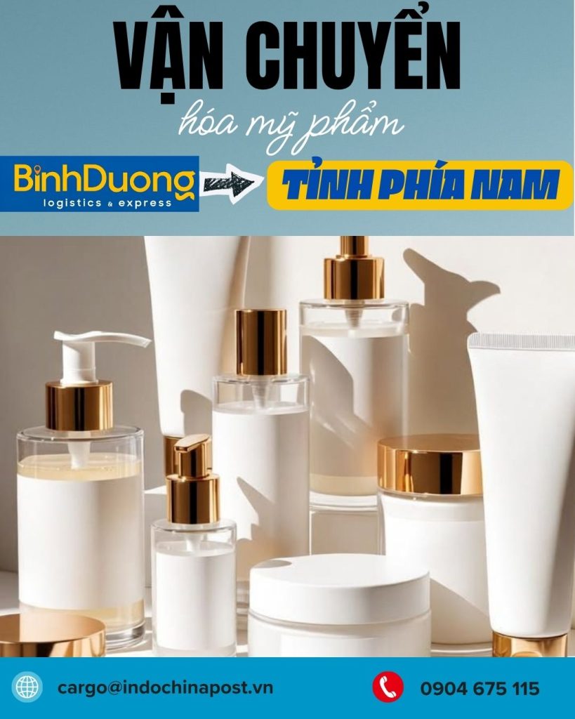 Vận chuyển hóa mỹ phẩm từ Bình Dương đi các tỉnh lân cận phía Nam