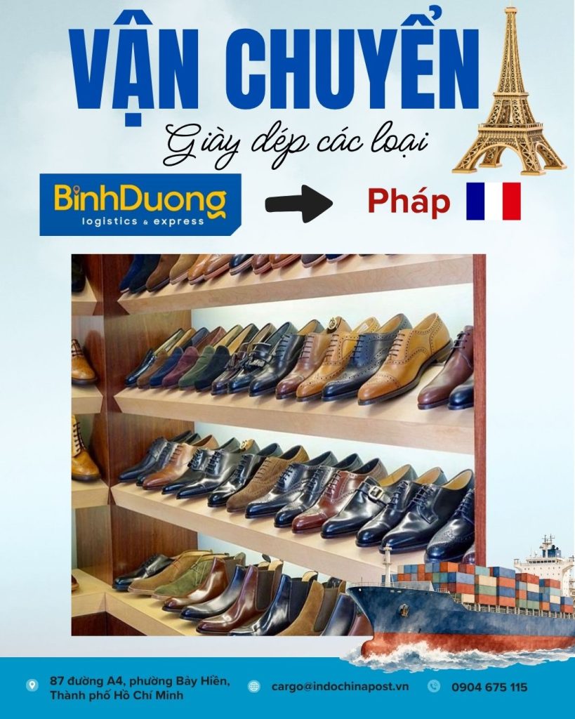 Vận chuyển giày dép các loại sang Pháp bằng đường biển nguyên container